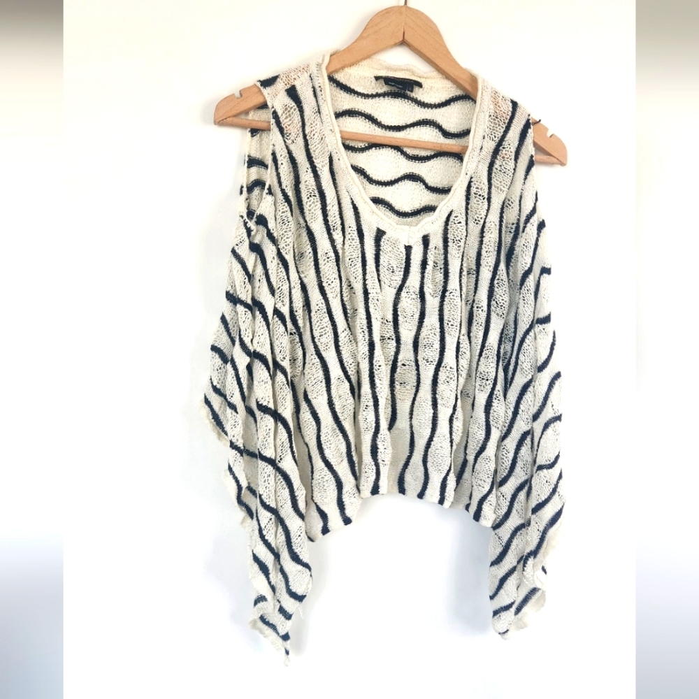 BCBG Max Azria Cropped Poncho Sweater